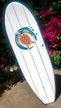 4FT. SURFBOARD 4-159 WALL ART Hawaiian Hona surf beach decor Rustic Longboard vintage Turtle