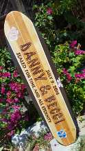 SURFBOARD 5W WALL ART HAWAIIAN Guestbook Wedding / Anniversary surf beach hibiscus decor longboard Guest book