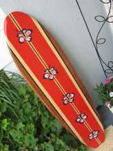 4FT. SURFBOARD 4-13 SURF WALL ART Hawaiian beach decor Wood Longboard Hibiscus