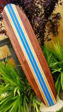 6FT. Classic 10C SURFBOARD 10C SURF WALL ART Hawaiian beach decor Wood Longboard 