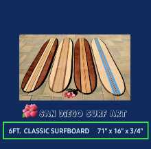 6FT. CLASSIC CUSTOM SURFBOARD